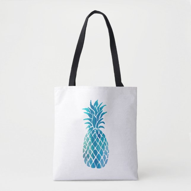 blue pineapple tote bag (Front)
