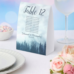 Blue Pines Wedding Table Number Seating Chart