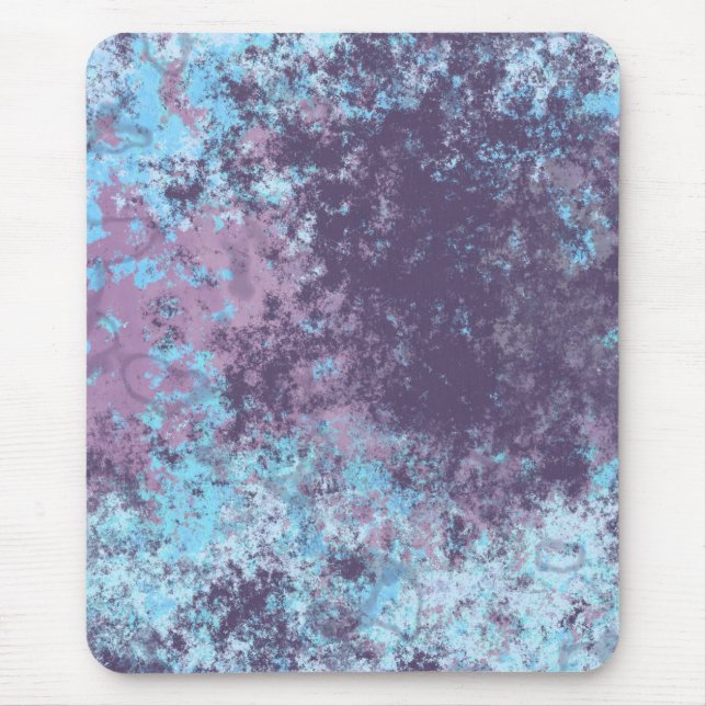 Blue, Pink and Purple Marble Abstract Mouse Mat (Front)