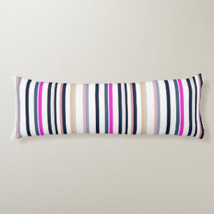 Blue Pink and Sand Stripes Body Cushion