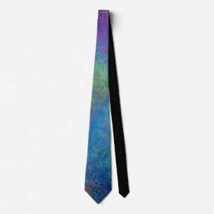 Blue Pink And Yellow Multi Colour Abstract Tie