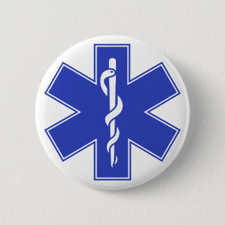 Blue Pink Aqua Baby Hot  Nurse EMS Star of Life 6 Cm Round Badge
