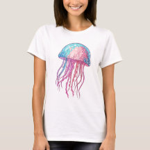 Blue & Pink Artistic Jellyfish Marine Biologist