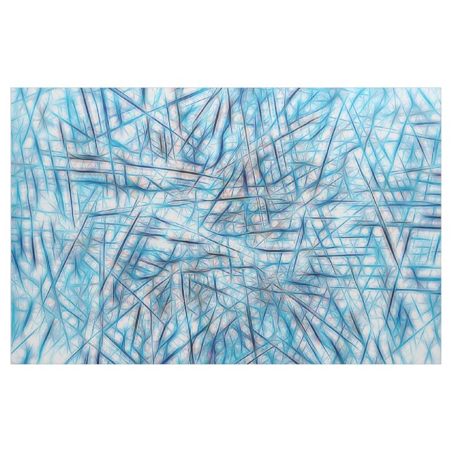 Blue Pink Artsy Watercolor Abstract Fabric (Yard)