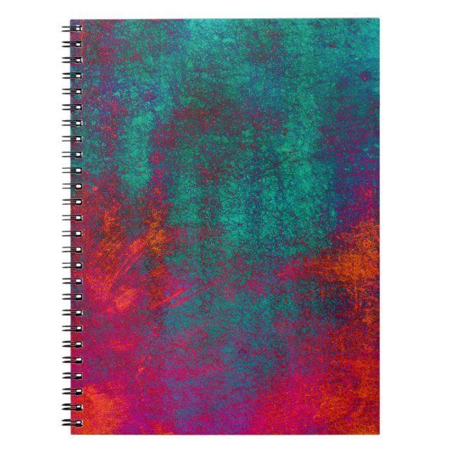 Blue pink background texture cement wallabstract,a notebook (Front)