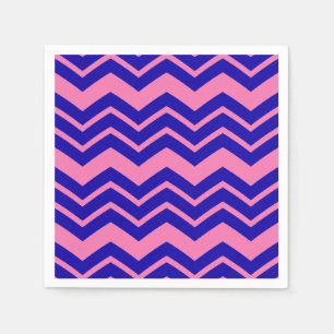 Blue Pink Chevron Zigzag Design  Napkin