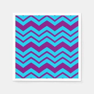 Blue Pink Chevron Zigzag Design  Napkin