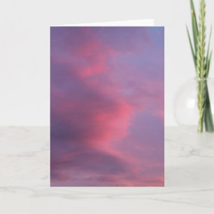 Blue Pink Clouds Card