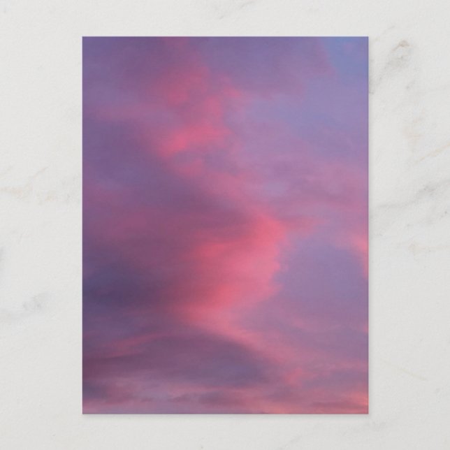 Blue Pink Clouds Postcard (Front)