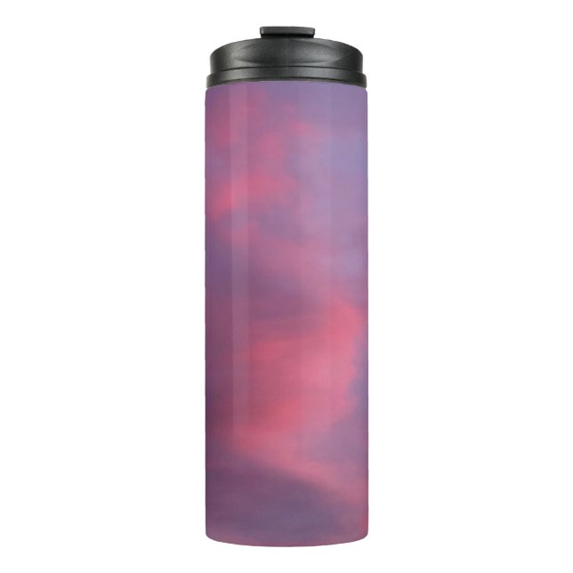 Blue Pink Clouds Thermal Tumbler (Front)