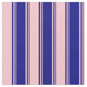 Blue & Pink Coloured Lines Pattern Fabric
