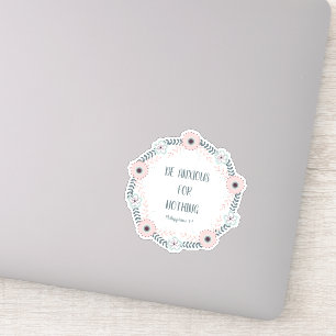 Blue Pink Floral Bible Verse Anxiety