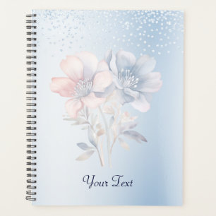 Blue Pink Flowers Wedding Planner