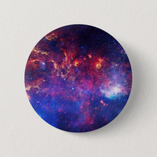 Blue Pink Galaxy Nebula Stars Ultra Violet Fire 6 Cm Round Badge