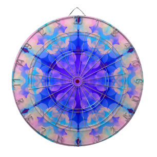 Blue & Pink Gradient Pastel Bubble Art Dartboard