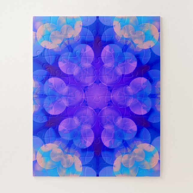 Blue & Pink Gradient Pastel Bubble Art Jigsaw Puzzle (Vertical)