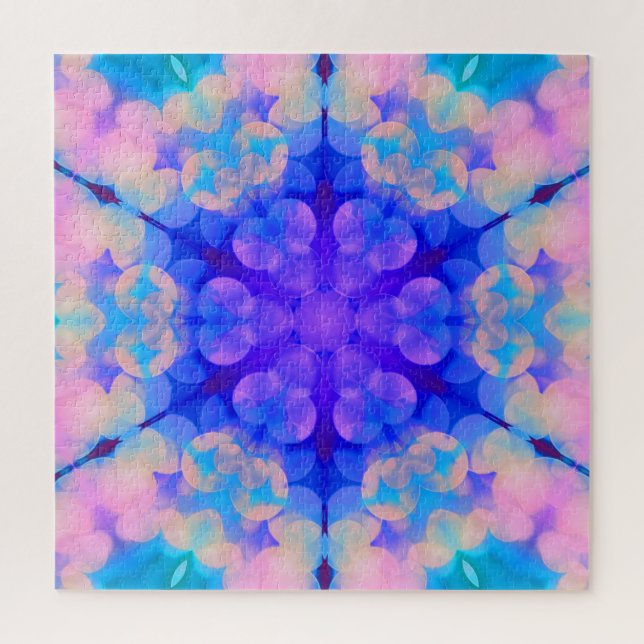Blue & Pink Gradient Pastel Bubble Art Jigsaw Puzzle (Vertical)