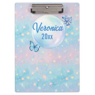 Blue-Pink Gradient Starry Background  Clipboard