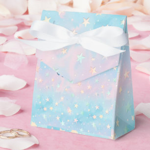 Blue-Pink Gradient Starry Background Favour Box