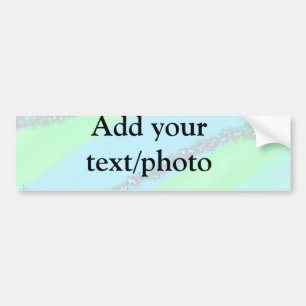 Blue pink green glitter sparkle pastel add name p bumper sticker