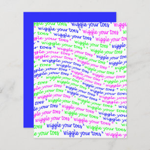 Blue Pink Green Wiggle Your Toes Scrapbook Paper