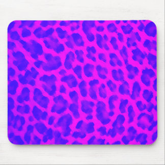 Blue & Pink Leopard Print Mouse Mat