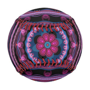 Blue Pink Lilac Mandala Baseball