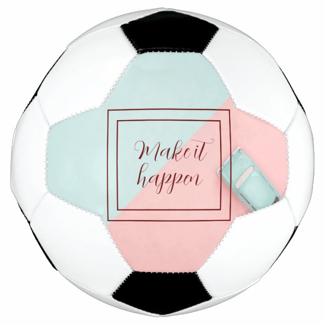 Blue Pink Make It Happen Football (Front)