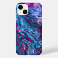 Blue & Pink Marble Acrylic Abstraction