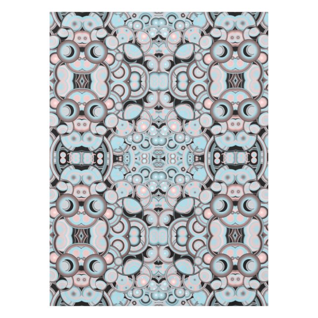 Blue Pink Mocha Black Gradient Colour Fill Pattern Tablecloth (Front)