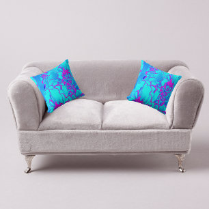 Blue Pink Modern Design Contemporary Accent Cushion