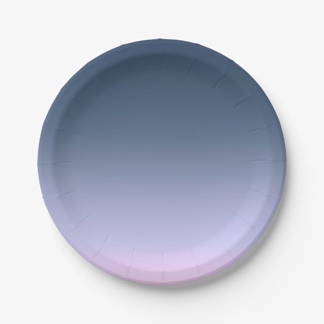 Blue-pink Ombre . Paper Plate (Front)