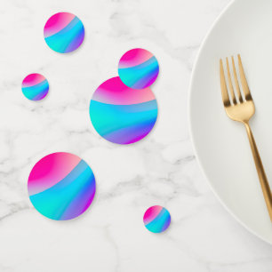Blue pink ombre watercolor abstract pastel  confetti