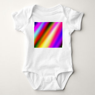 Blue pink ombre watercolor abstract pastel rainbow baby bodysuit