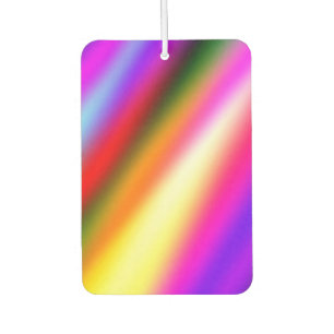 Blue pink ombre watercolor abstract pastel rainbow car air freshener