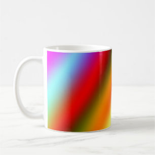 Blue pink ombre watercolor abstract pastel rainbow coffee mug