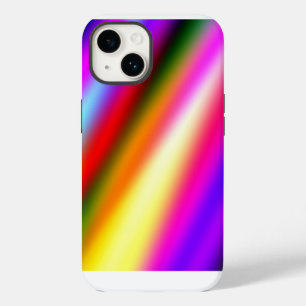 Blue pink ombre watercolor abstract pastel rainbow iPhone 14 case