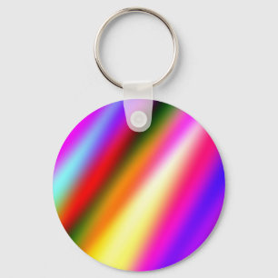 Blue pink ombre watercolor abstract pastel rainbow key ring
