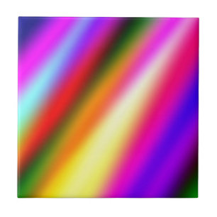 Blue pink ombre watercolor abstract pastel rainbow tile