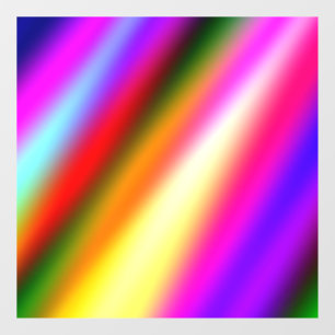 Blue pink ombre watercolor abstract pastel rainbow window cling