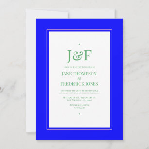 Blue, Pink, Orange, and Green Wedding Invitation