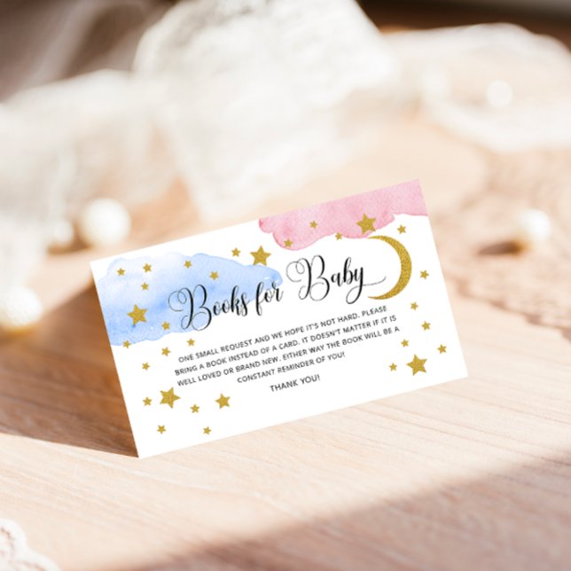 Blue Pink Over The Moon Book Request Enclosure Card (Creator Uploaded)