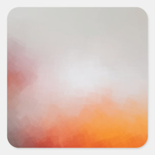 Blue Pink Red Purple Yellow Orange Modern Abstract Square Sticker