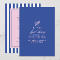Blue & Pink Striped Last Swing Before the Ring