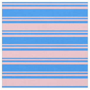 Blue & Pink Stripes Fabric