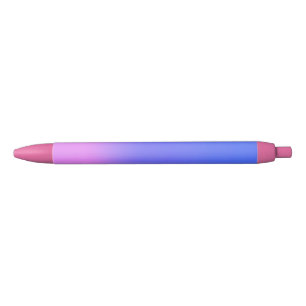 blue pink sunset ombre black ink pen