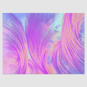 Blue & Pink Swirls with paint spatter Tissue Paper