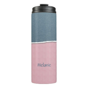 Blue & Pink Texture custom name tumbler