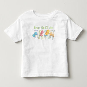 Blue, Pink, Yellow, and Brown Bears Play Toddler T-Shirt