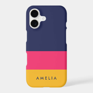 Blue Pink Yellow Vibrant Colour Block Modern